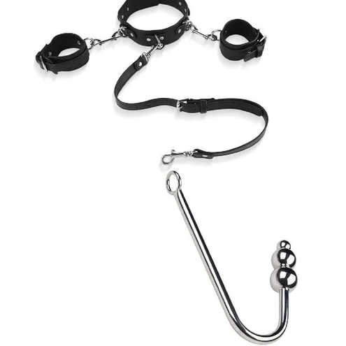 Elegant with 5334 Anal Beaded and Hook Collar Cuffs 0606